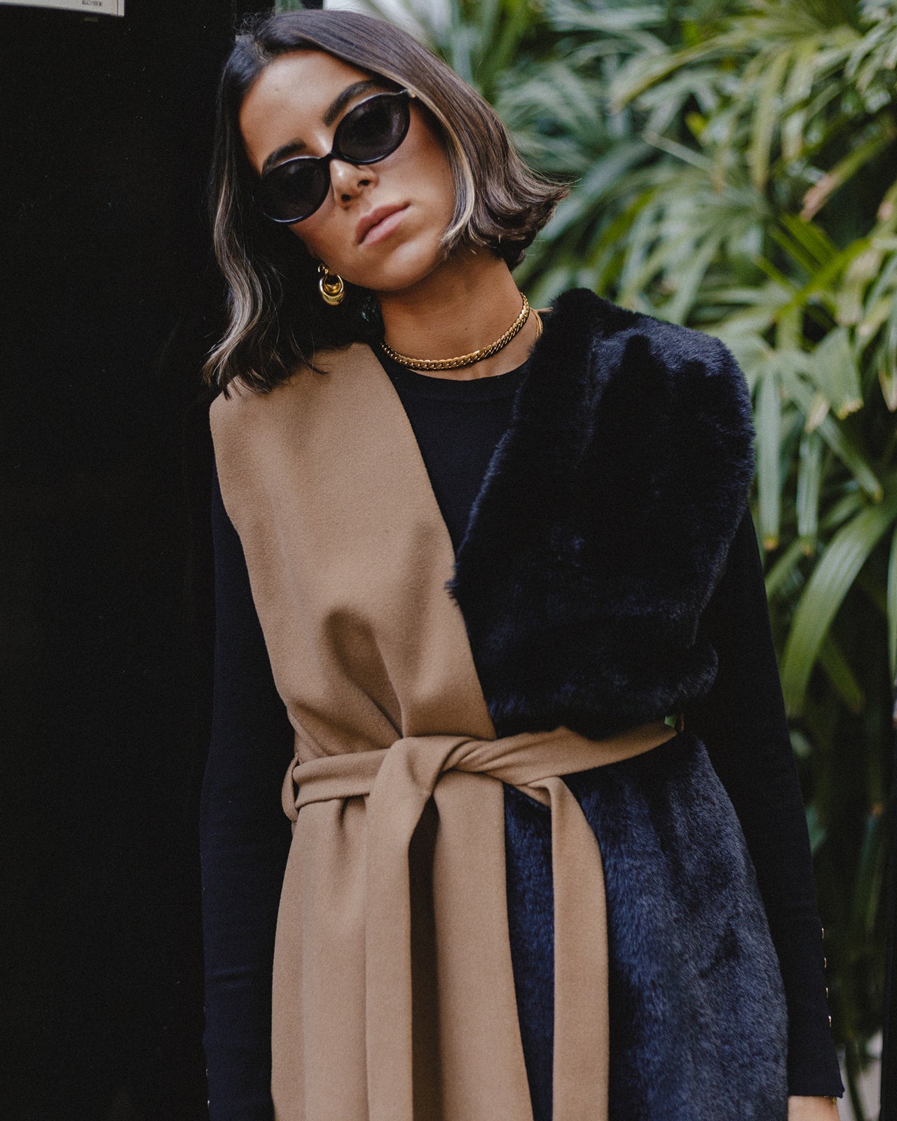 Wool Fur Waistcoat Vest in Camel