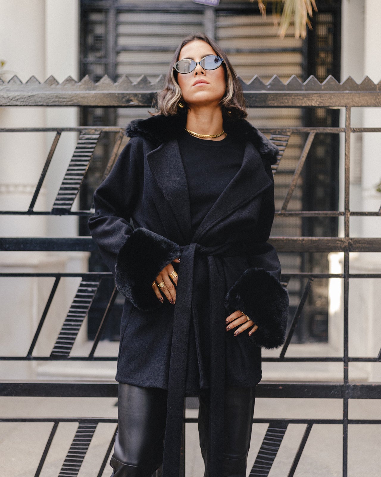 Wool X Fur Collar & Cuffs Jacket