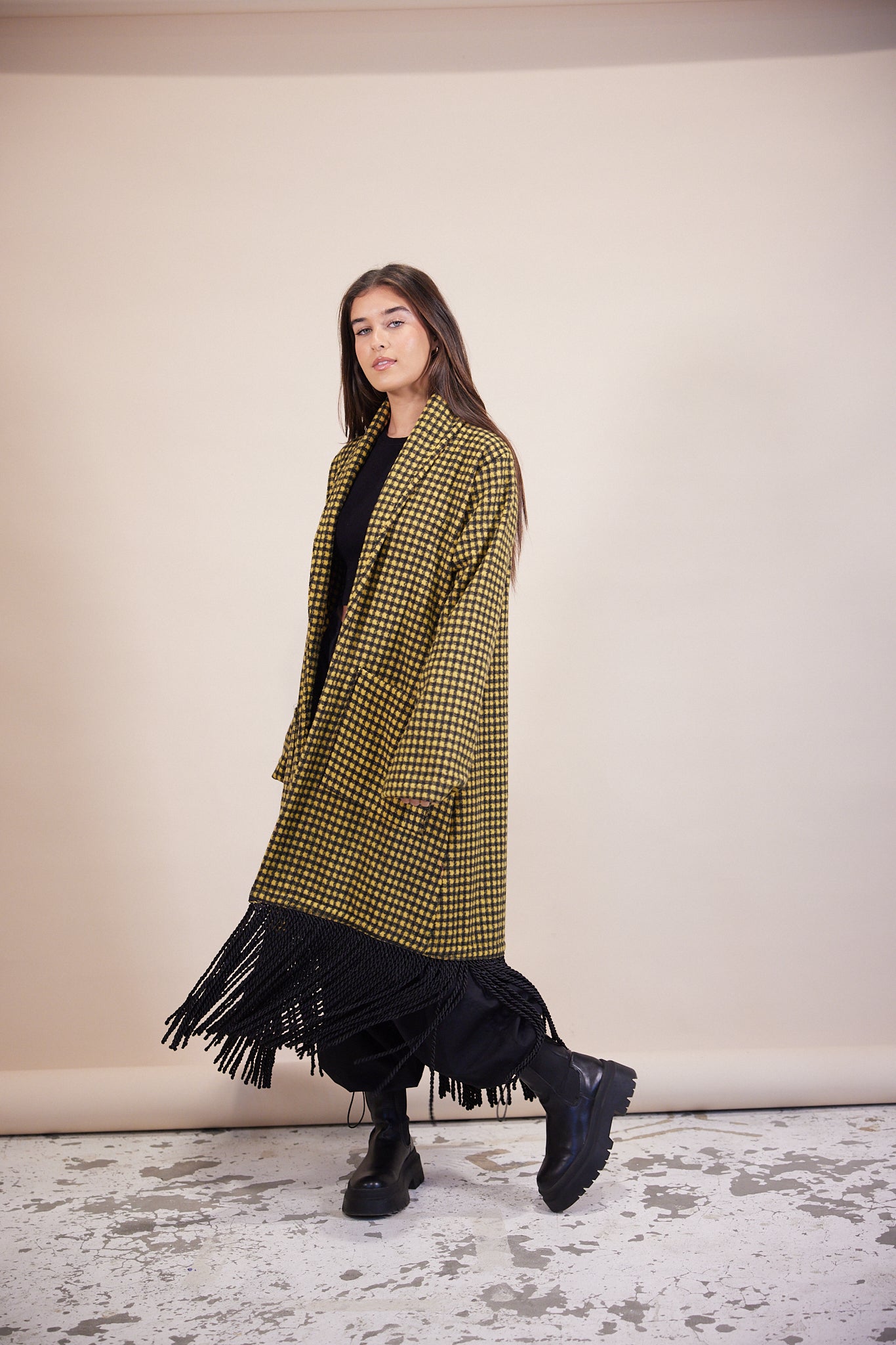 Fringes Pockets Coat
