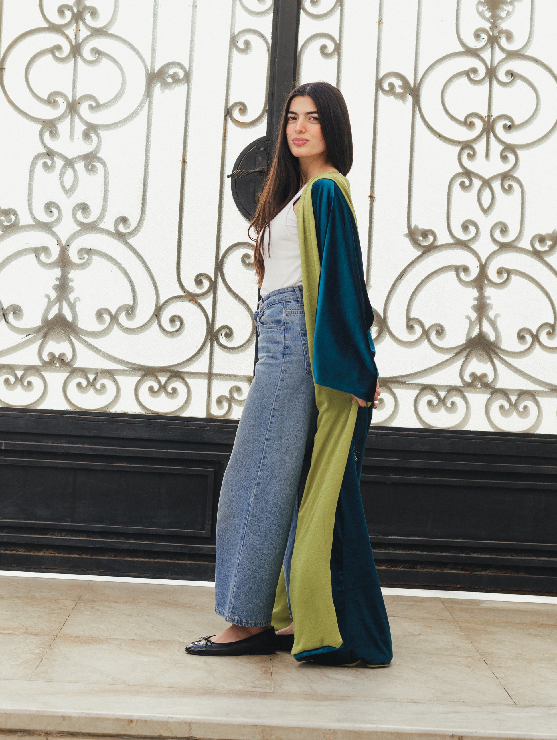 Hooded Velvet Tussles Kaftan