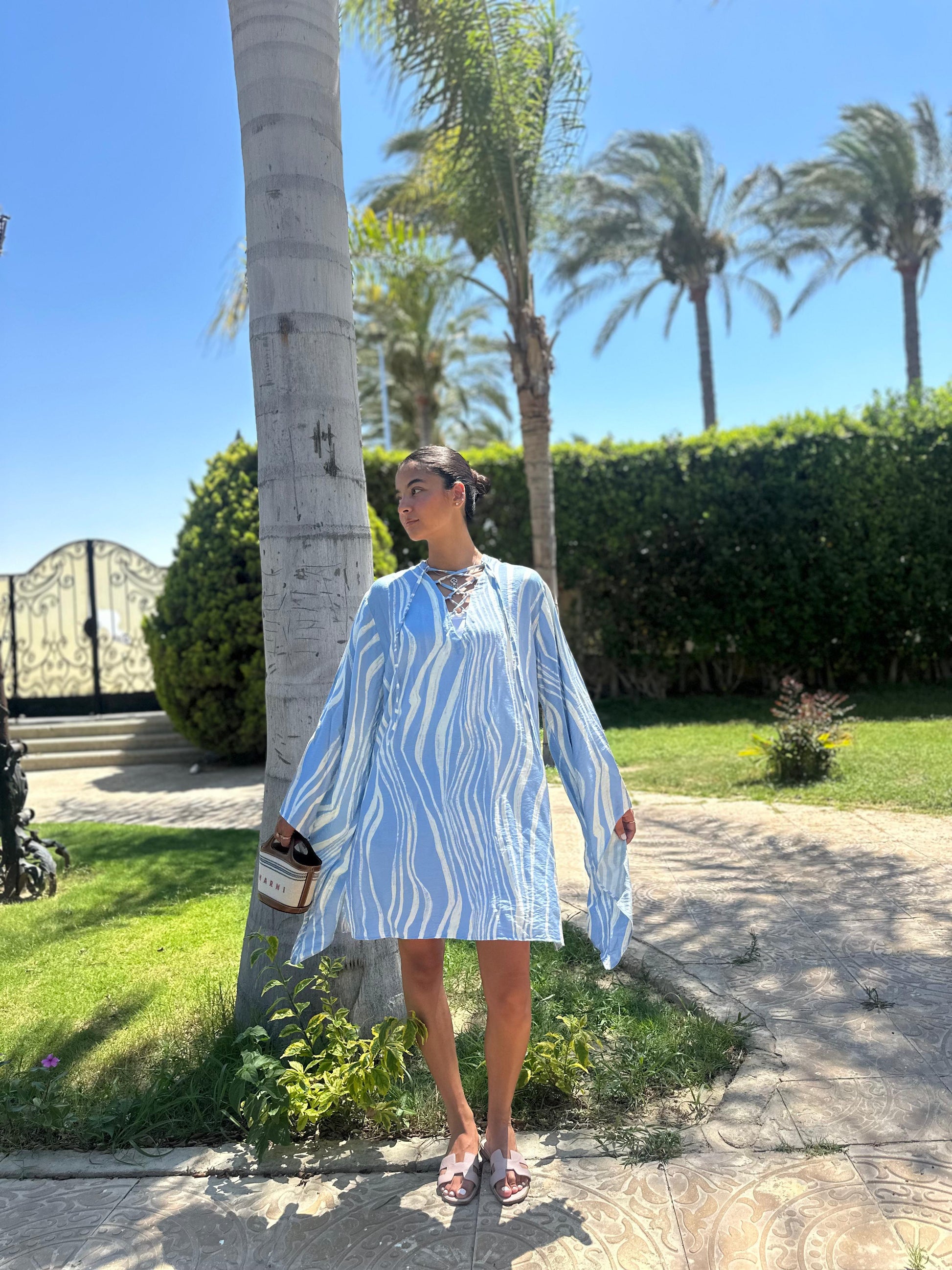 Criss-Cross Dress in Blue