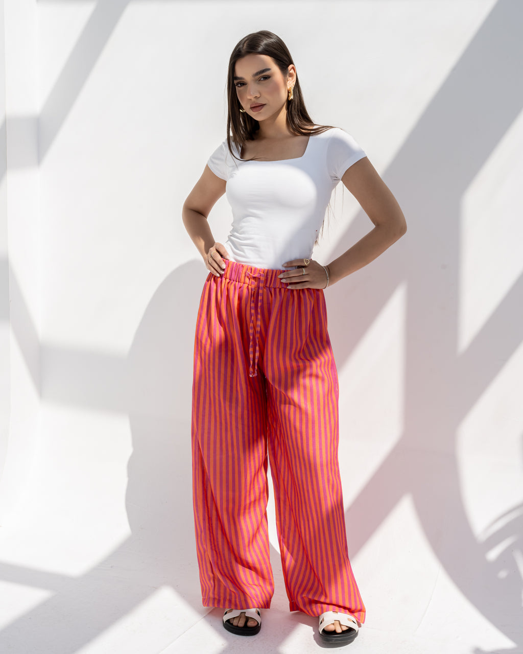 Linen Stripe Pants