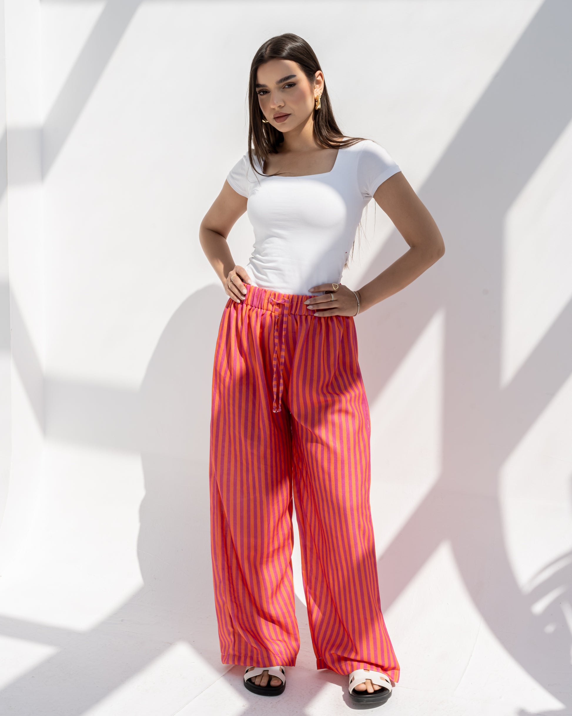 Linen Stripe Pants
