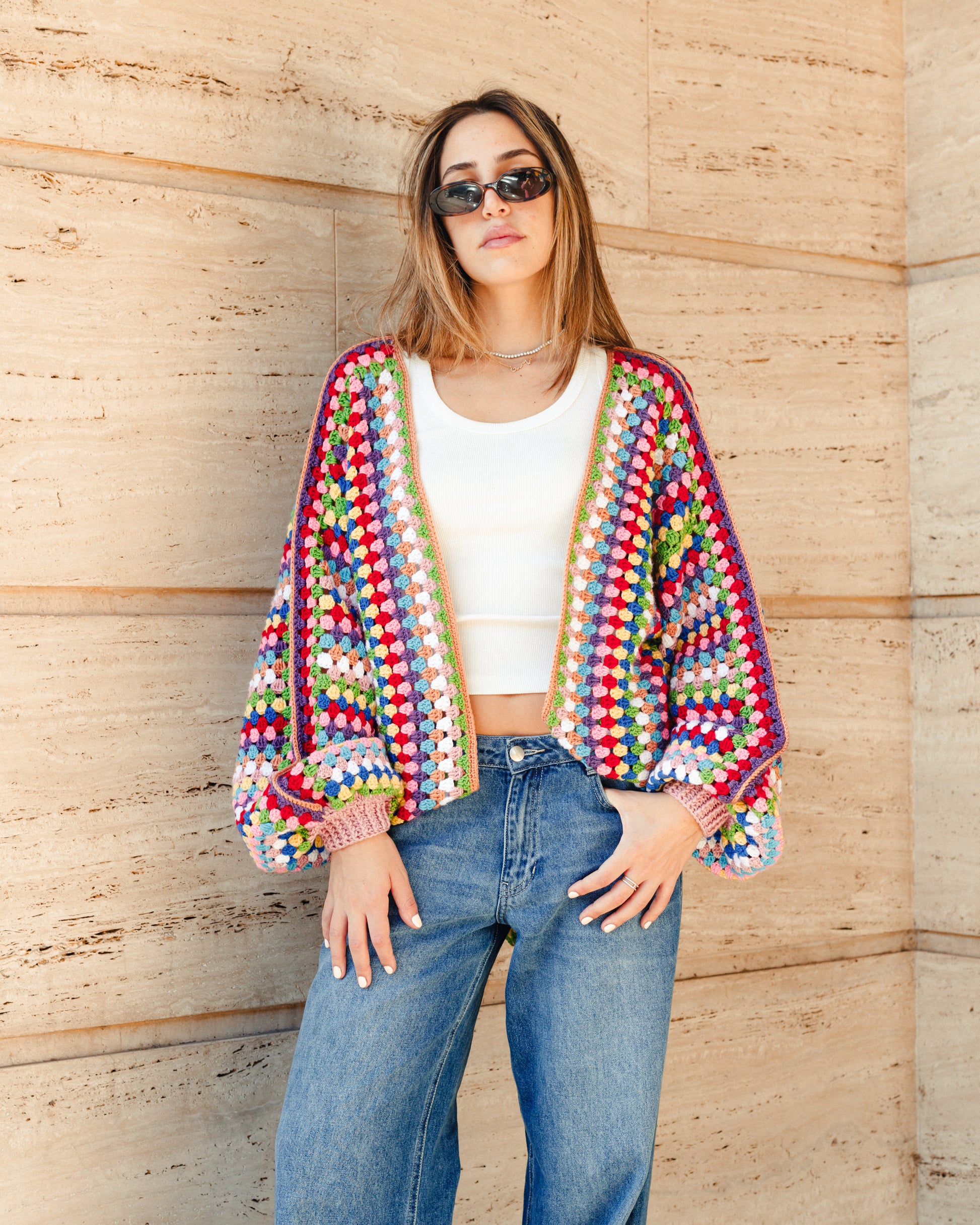 Knit Tricot Multicolor Jacket