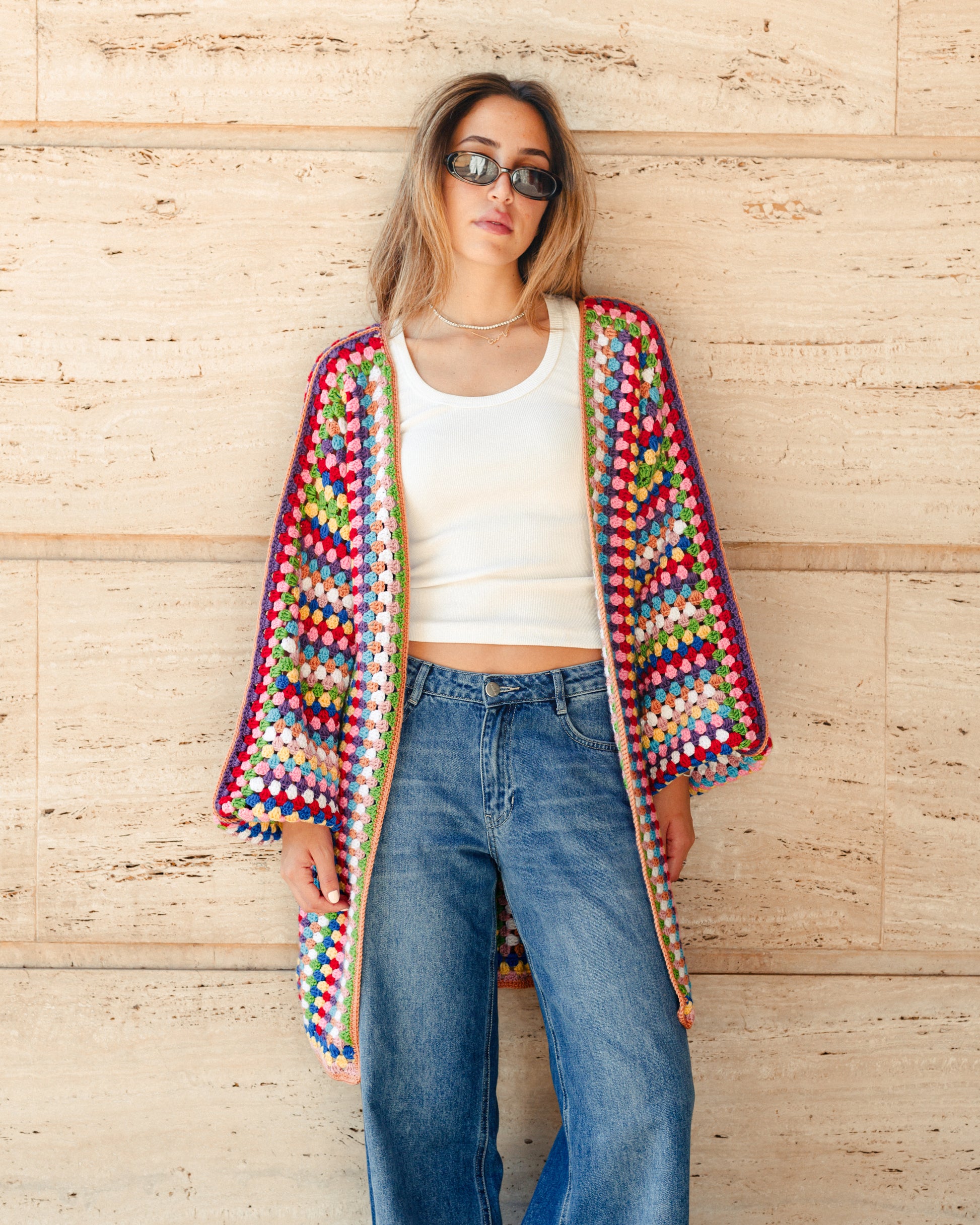 Knit Tricot Multicolor Jacket