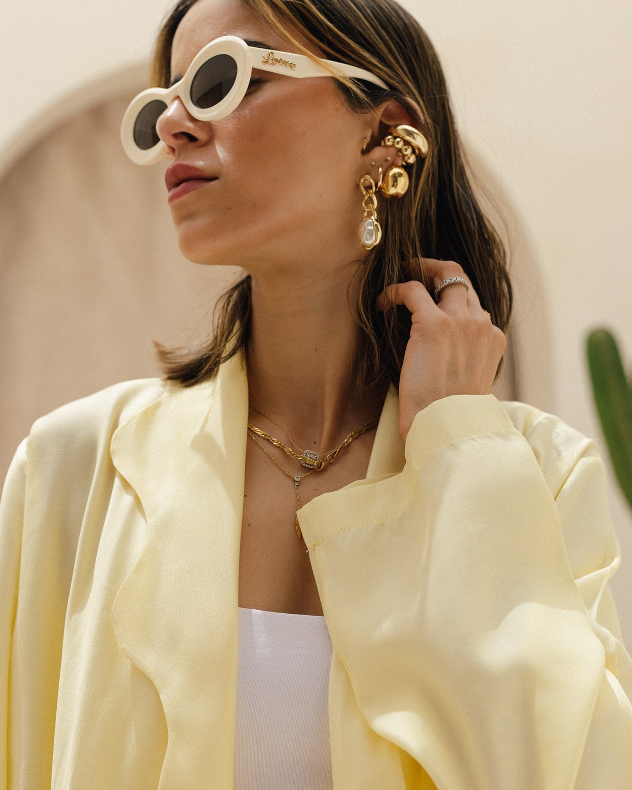 Butter Yellow Wavy Blazer Set