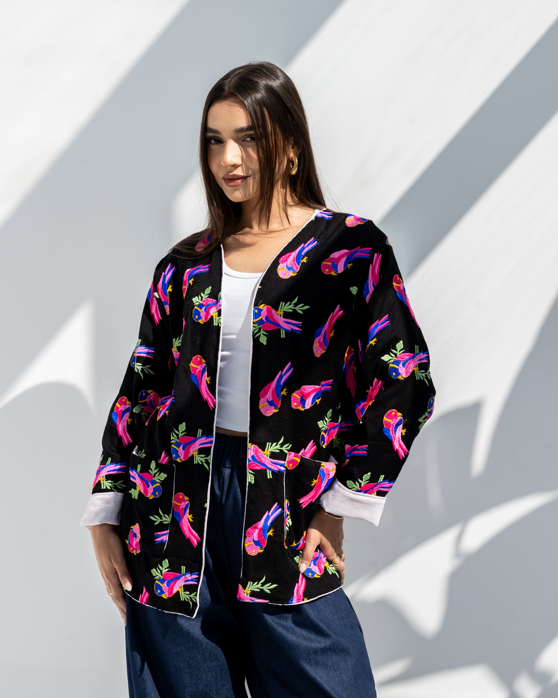 Embroidered Linen Jacket