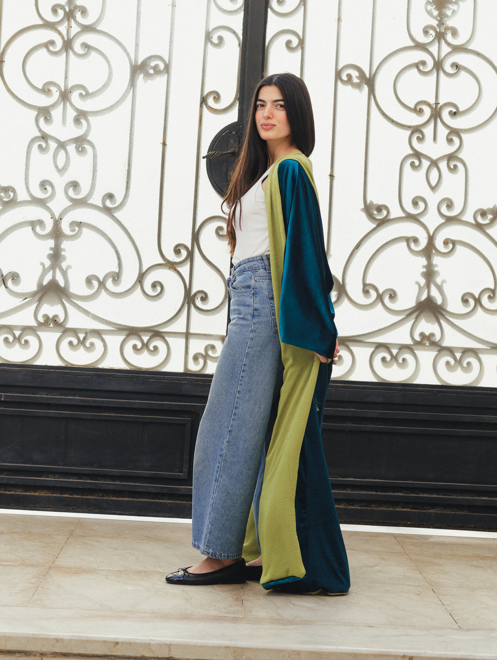 Hooded Velvet Tussles Kaftan