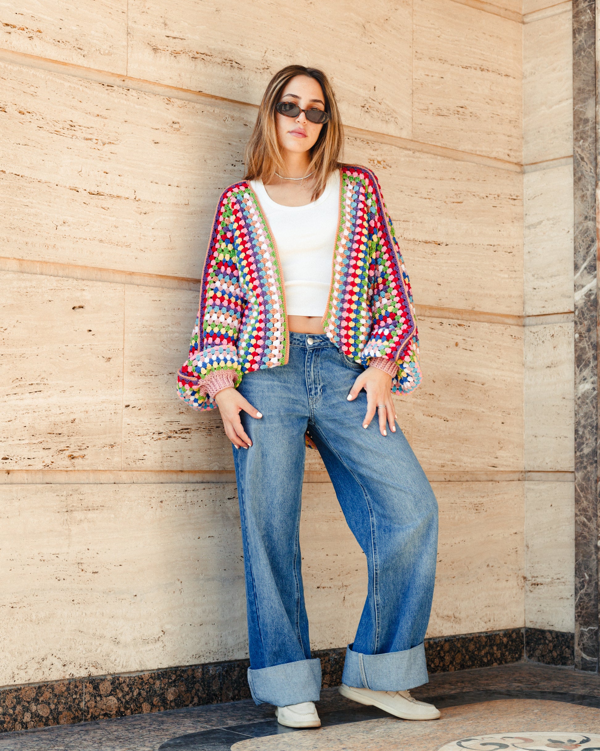 Knit Tricot Multicolor Jacket