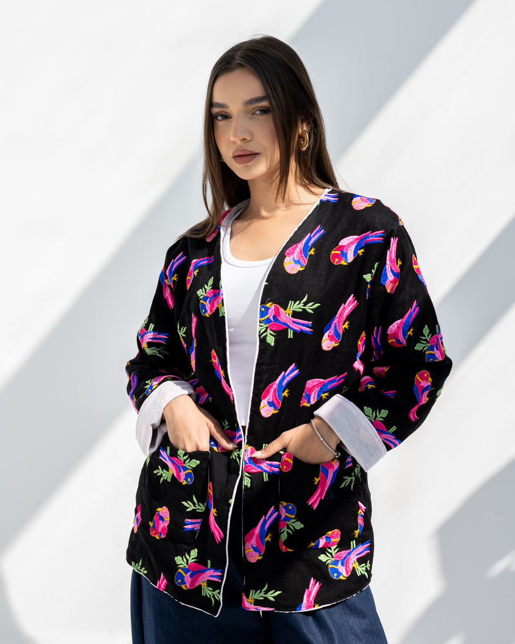 Embroidered Linen Jacket