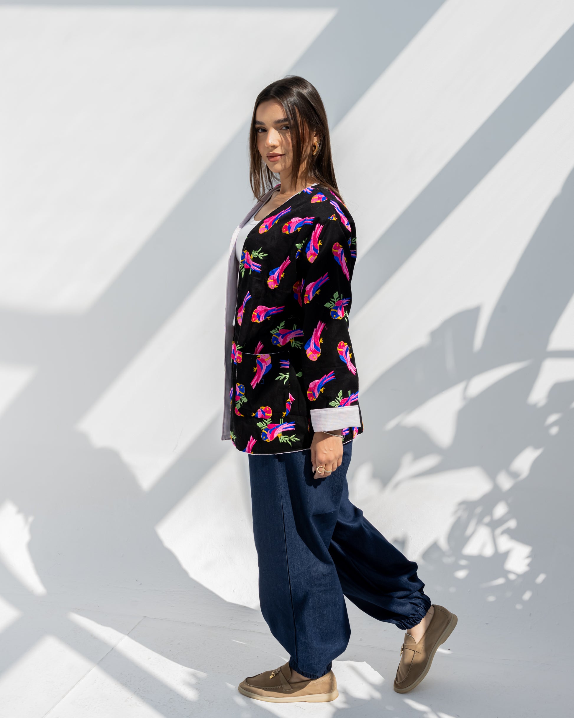 Embroidered Linen Jacket