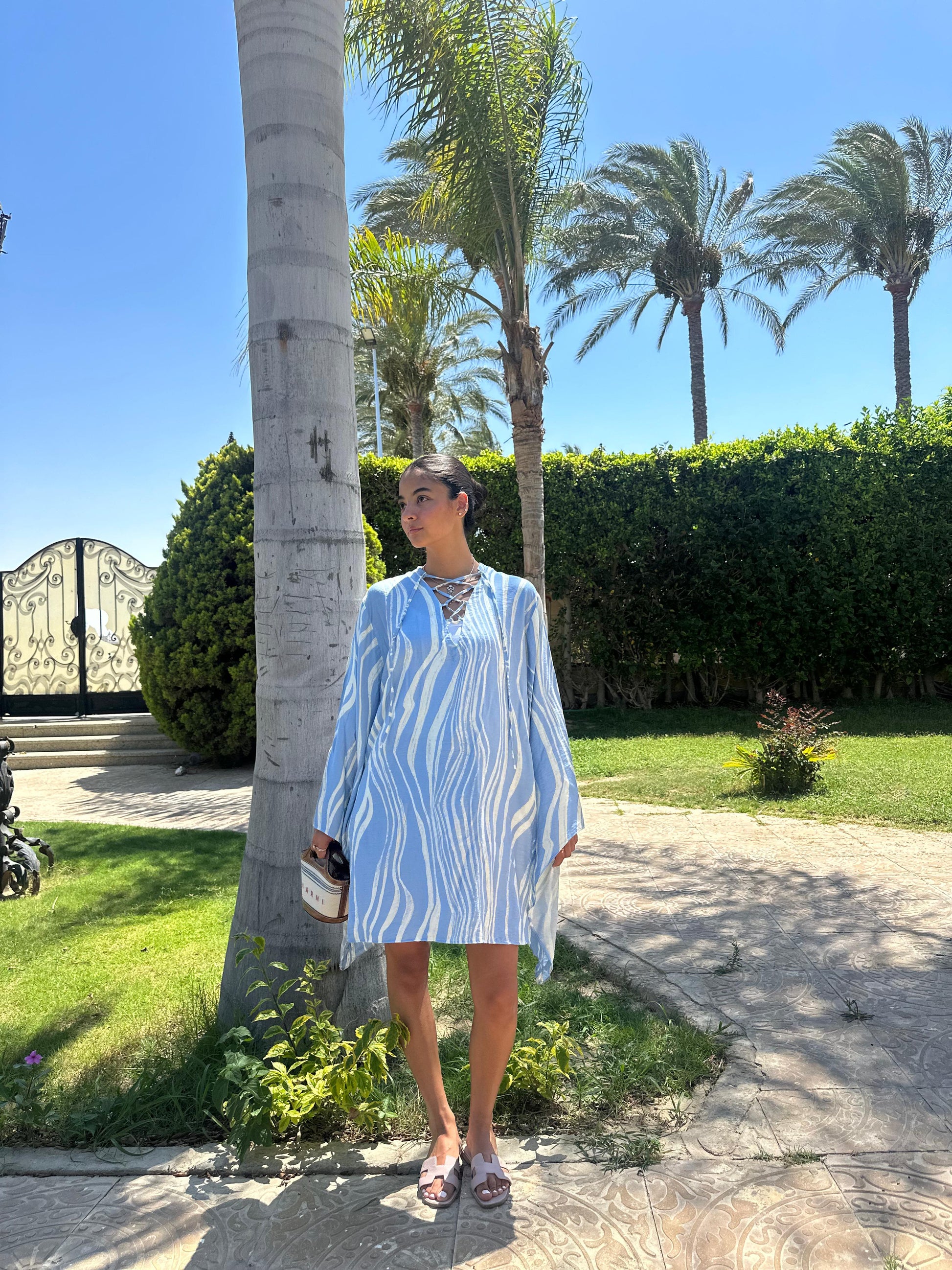 Criss-Cross Dress in Blue