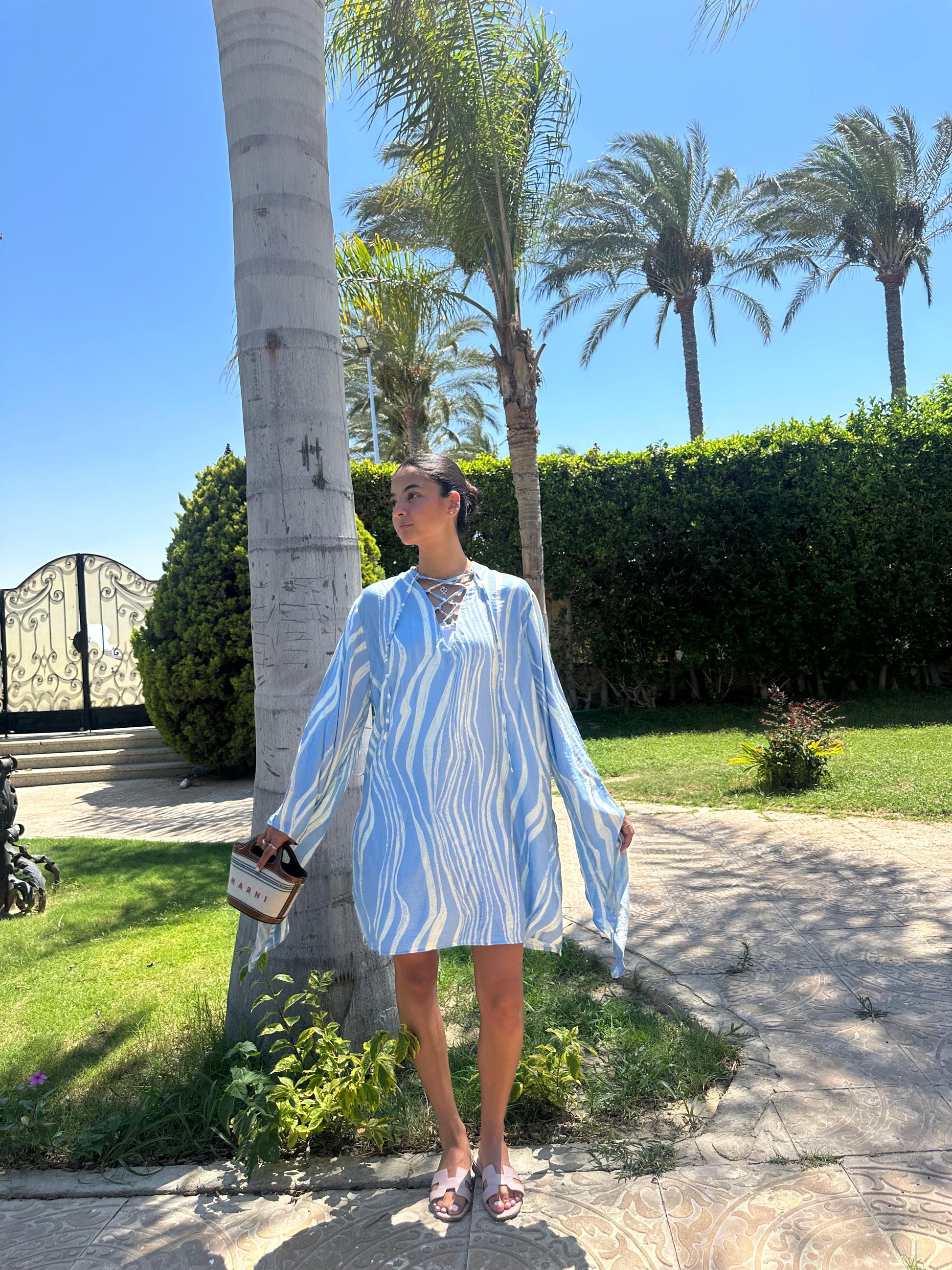Criss-Cross Dress in Blue