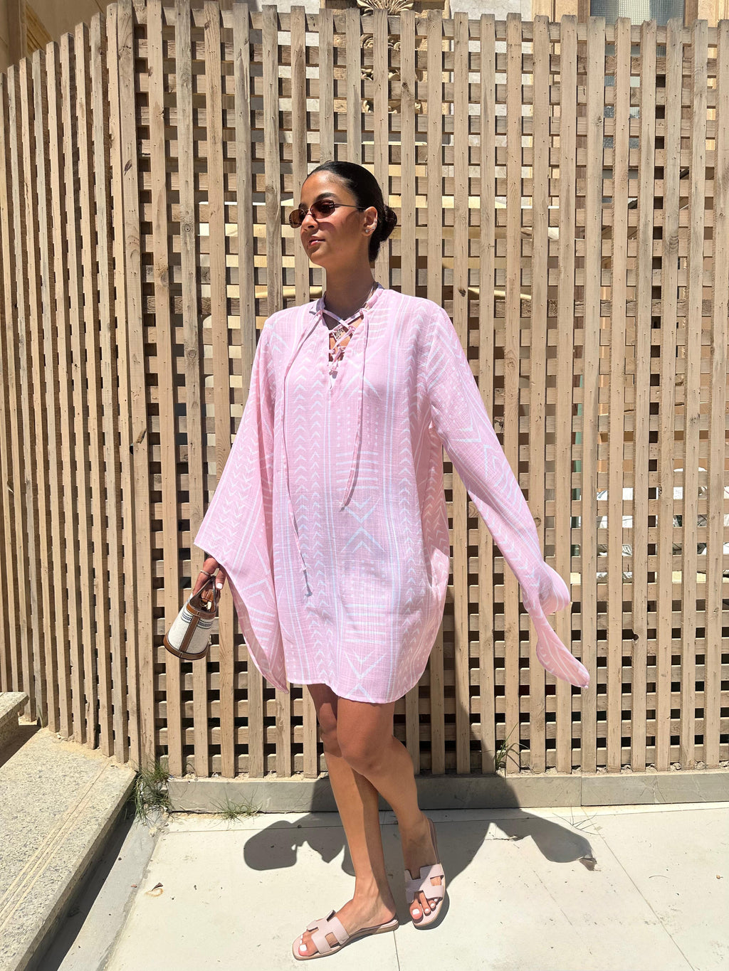 Criss-Cross Dress in Pink