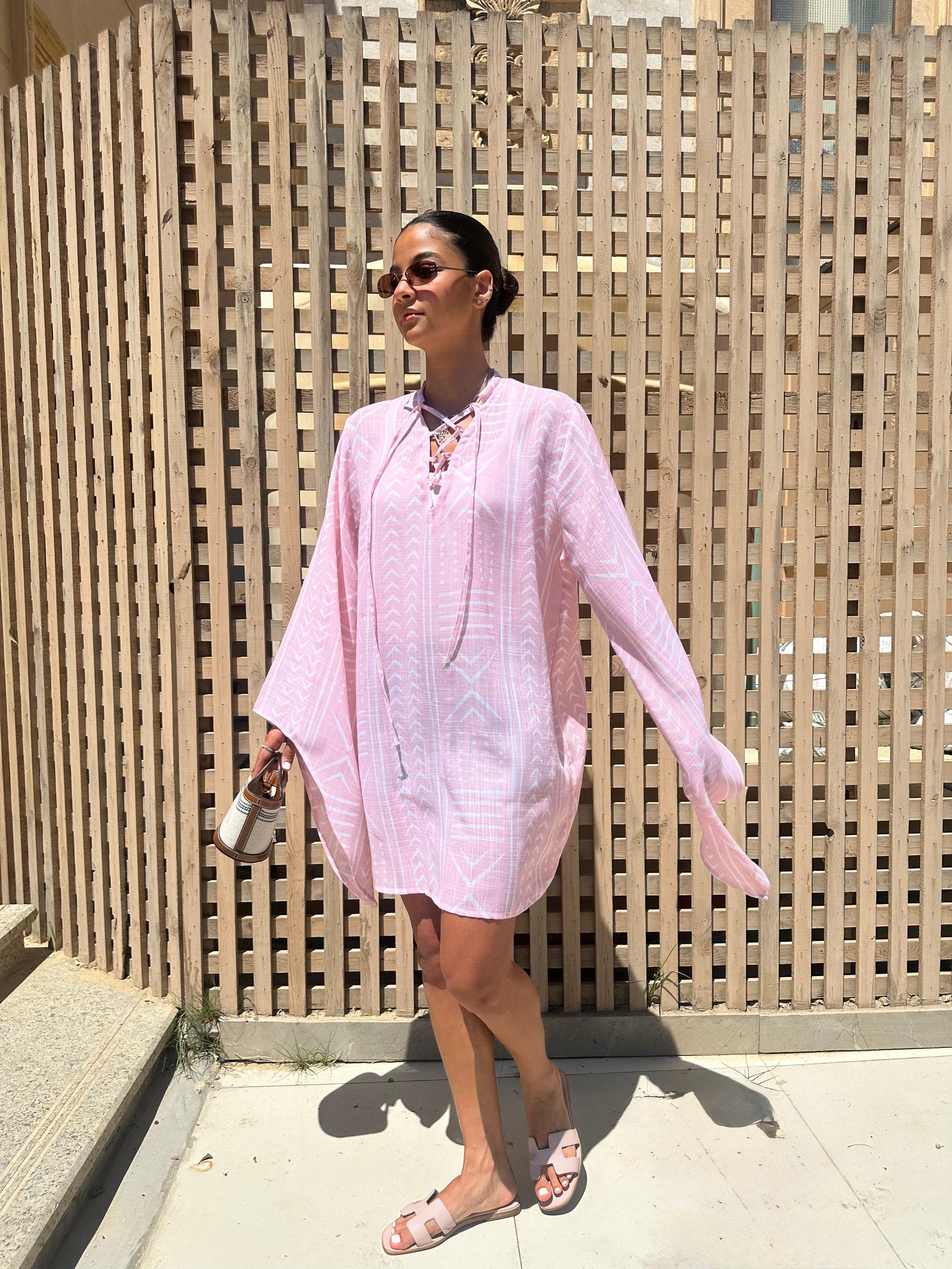Criss-Cross Dress in Pink